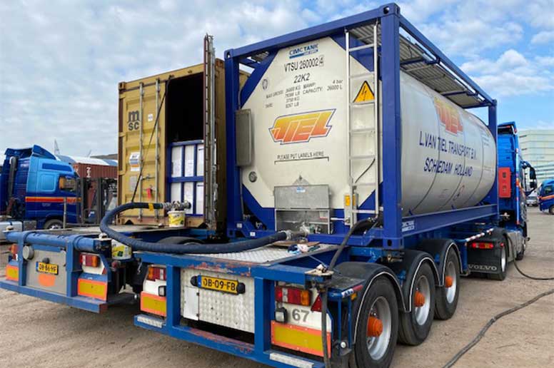 Flexitank Container van Tiel