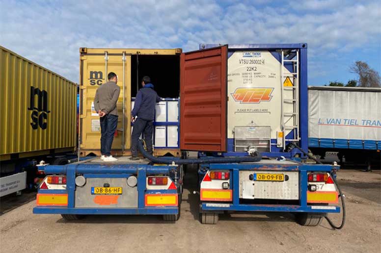 Flexitank Container van Tiel Transport